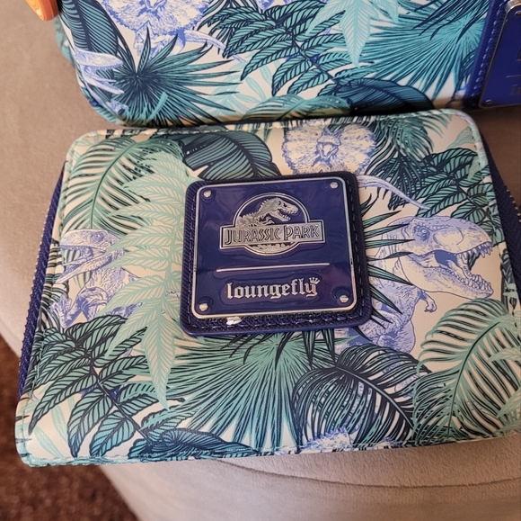 Loungefly Jurassic Park Backpack Purse and Wallet - Picture 4 of 16